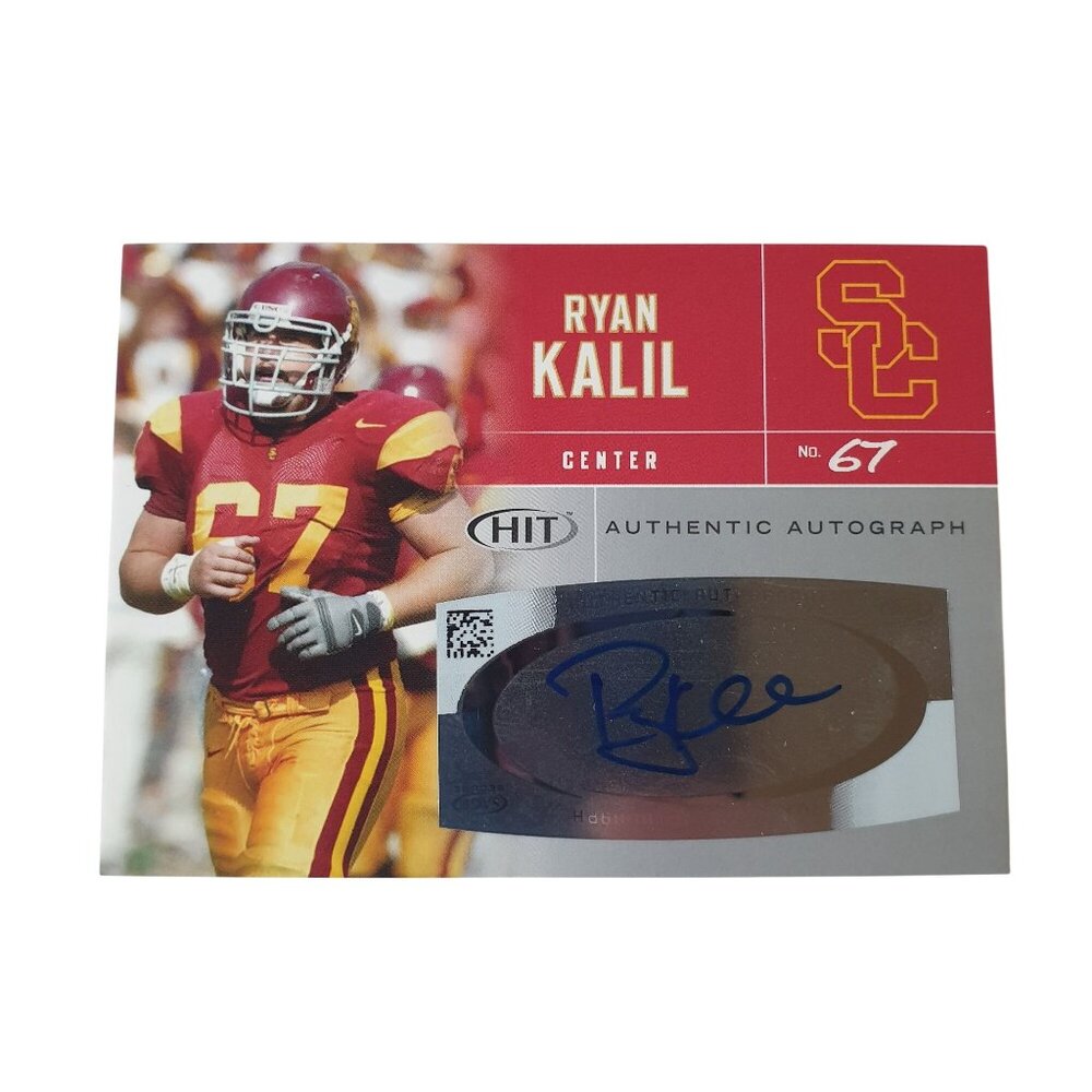 Ryan Kalil USC Trojans 67 Autographed Trading Card 2007 Football Collectable
